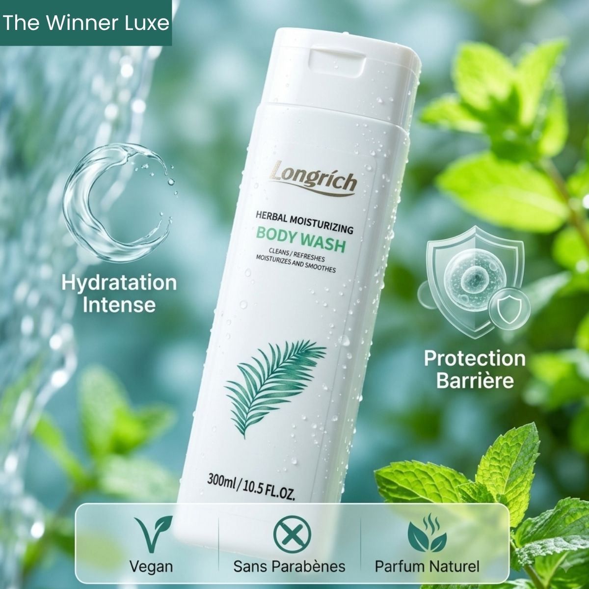 gel de douche au thé blanc longrich
