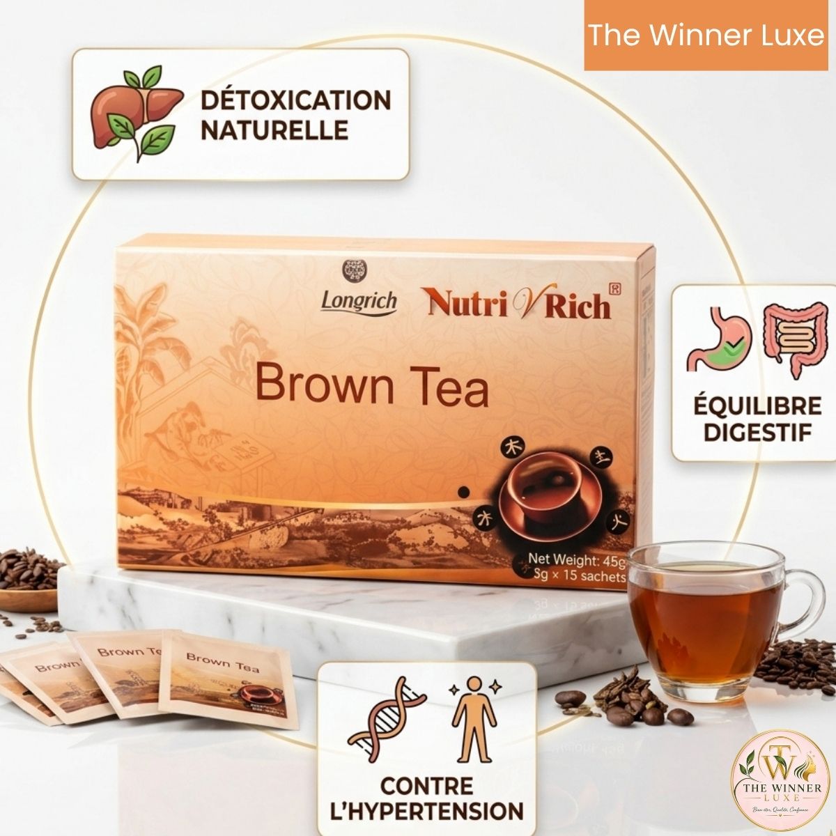 thé marron longrich