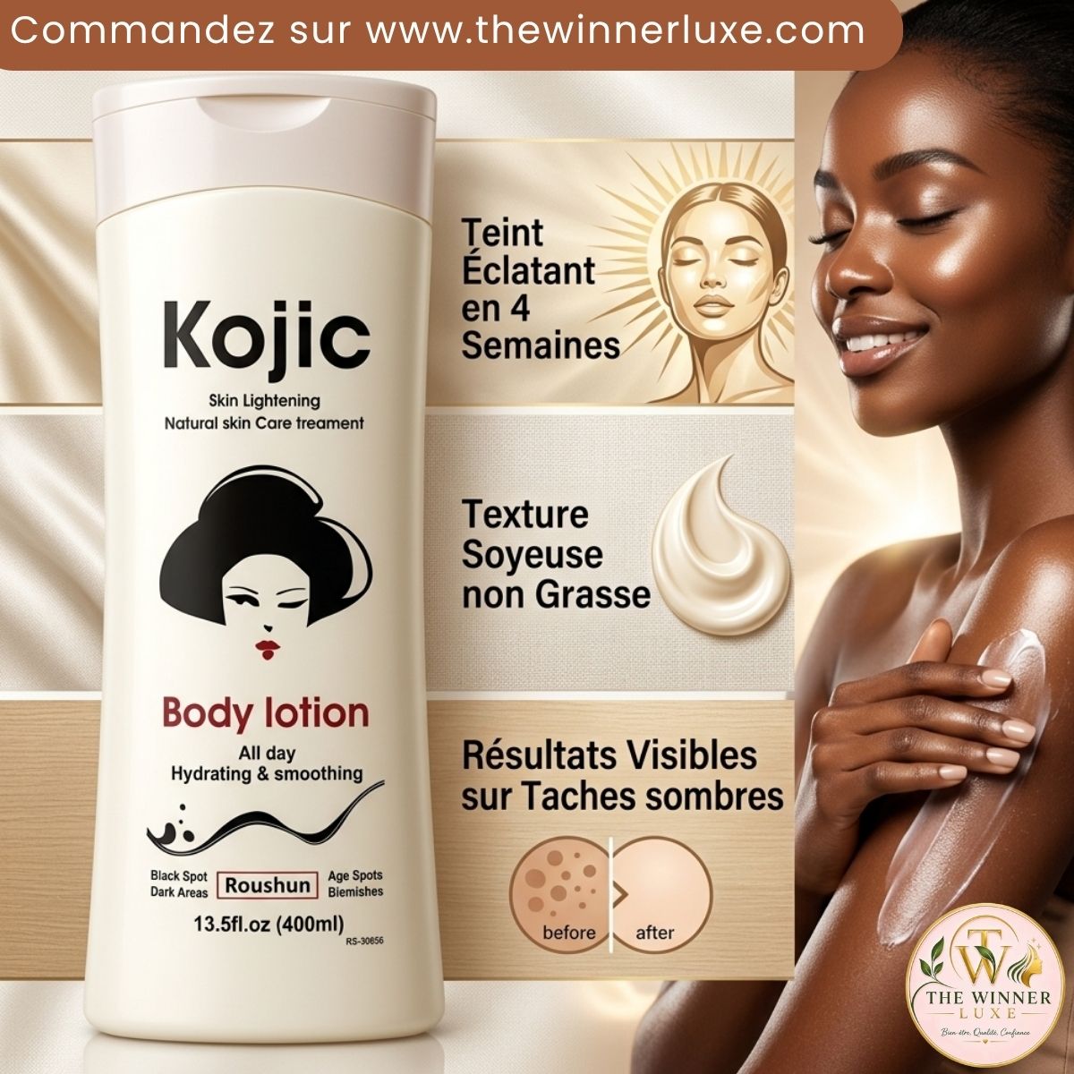 Accueil lait corporel kojic